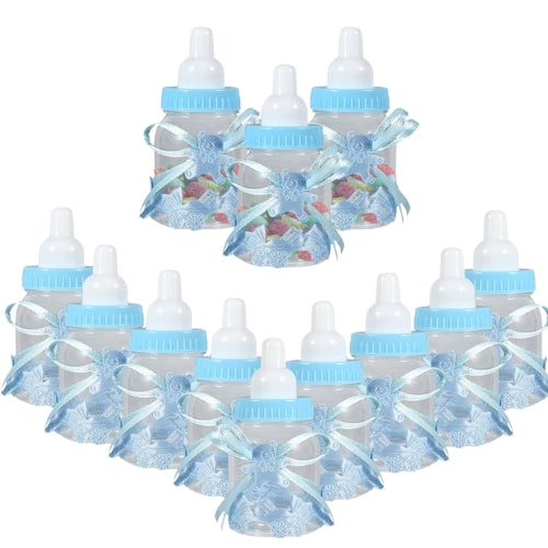 Blue Baby Bottle Party Favors – Set of 12