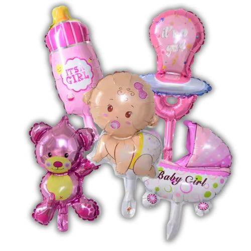 Premium Baby Girl Balloon 5pcs