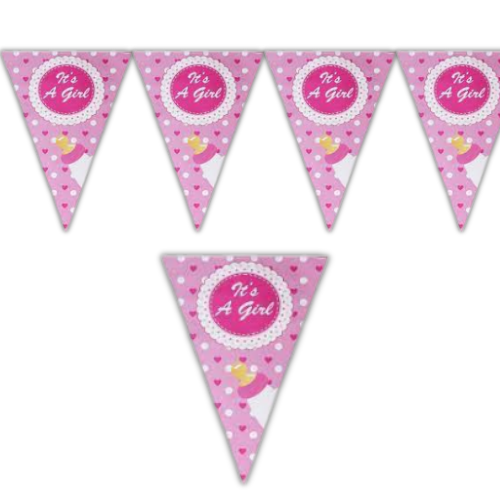 Its A Girl Flag 10 pcs