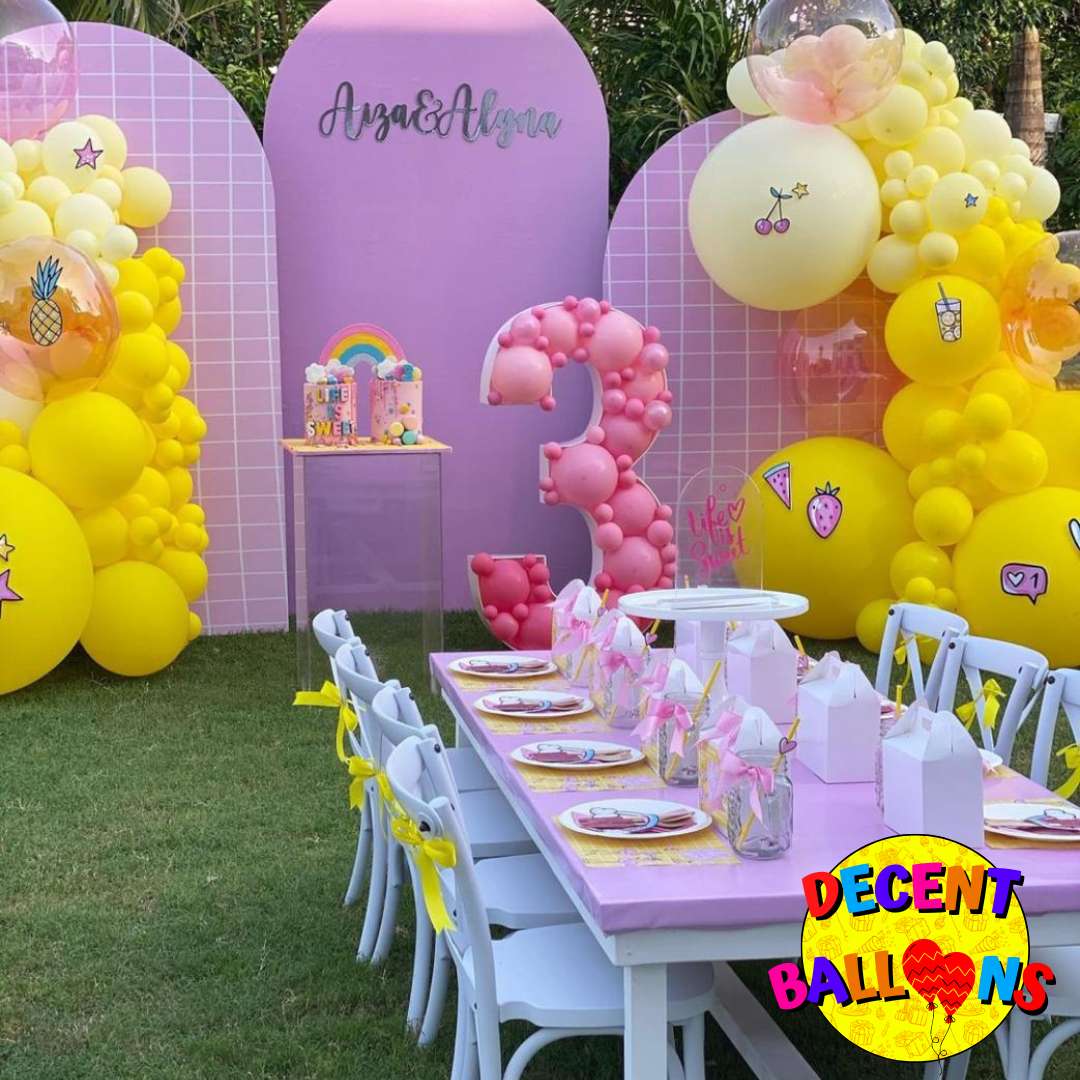 Tropical Fruit-Themed Birthday Party Setup – Vibrant & Playful Celebration Decor