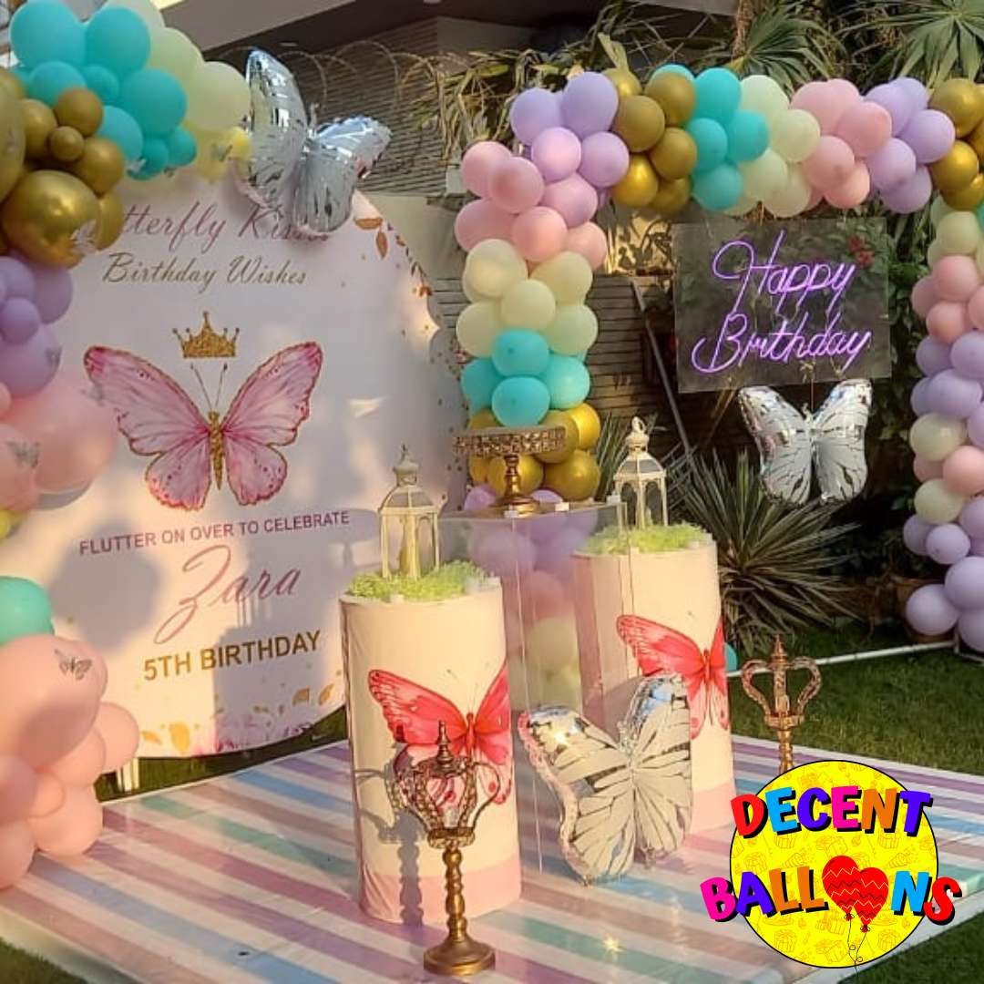 Butterfly-Themed Birthday Party Setup – Whimsical & Elegant Celebration Decor