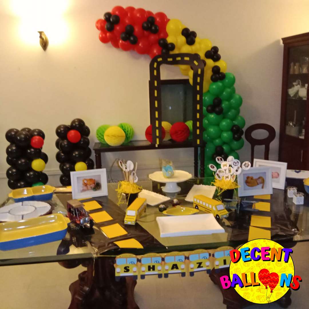 Car-Themed Birthday Party Setup – Dynamic & Fun Celebration Decor