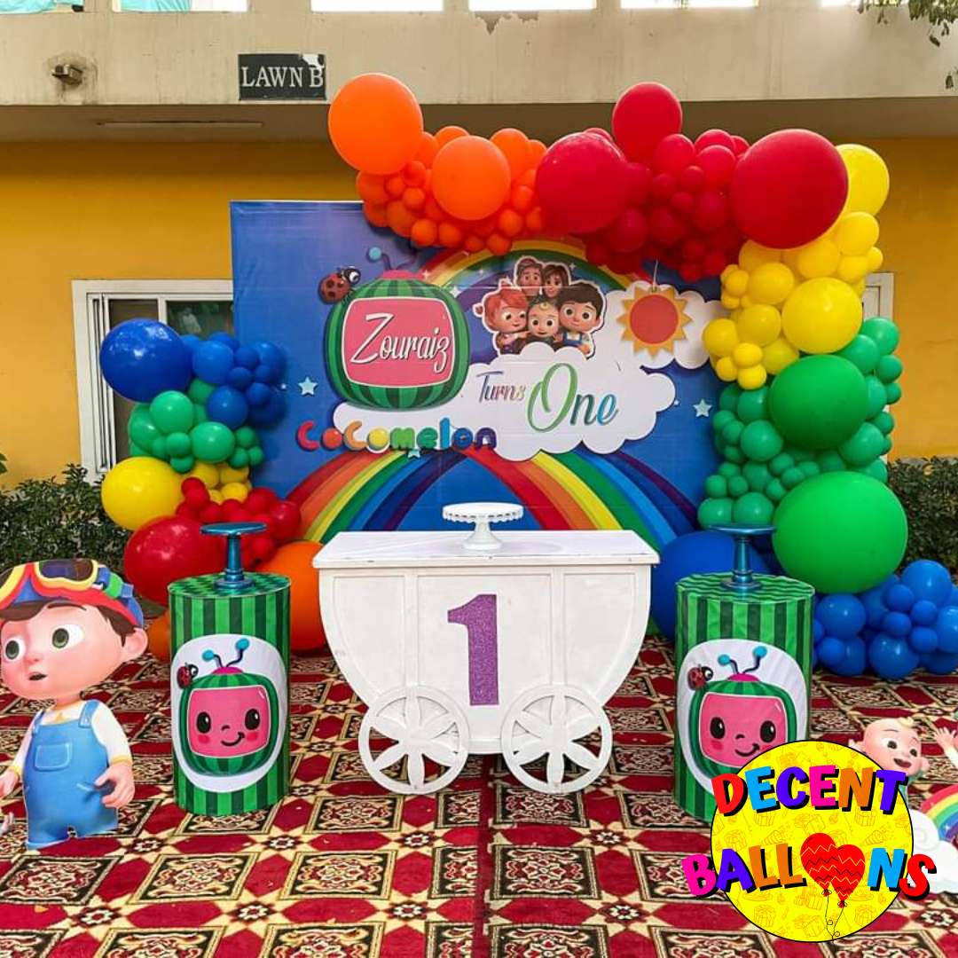 CoComelon-Themed Birthday Party Setup – Vibrant & Playful Celebration Decor