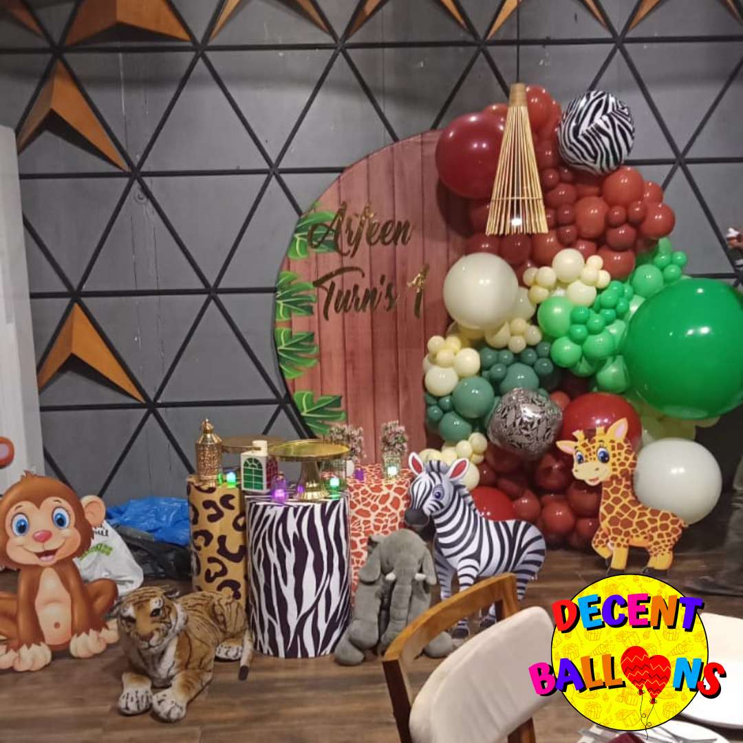 Jungle Animal-Themed Birthday Party Setup – Wild & Fun Celebration Decor