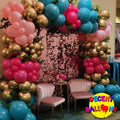 Shimmering Backdrop Birthday Party Setup – Sparkling & Elegant Celebration Decor