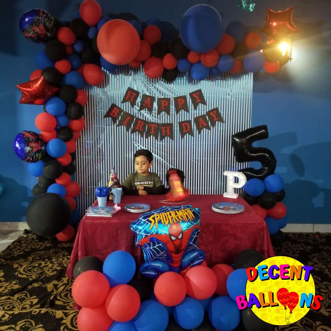 Spider-Man-Themed Birthday Party Setup – Action-Packed & Fun Celebration Decor