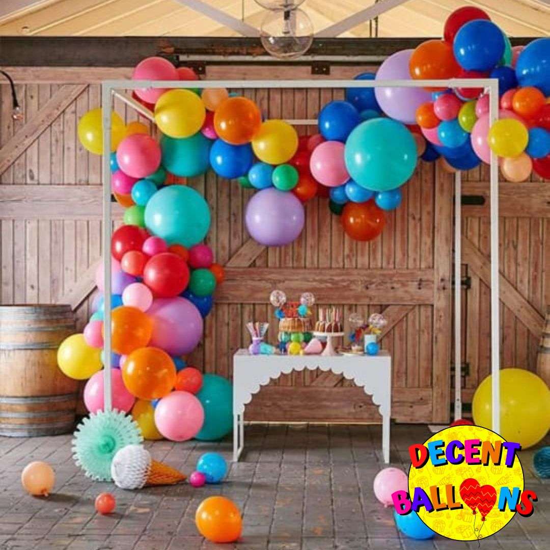 Rustic Balloon Party Decor – Vibrant & Charming Celebration