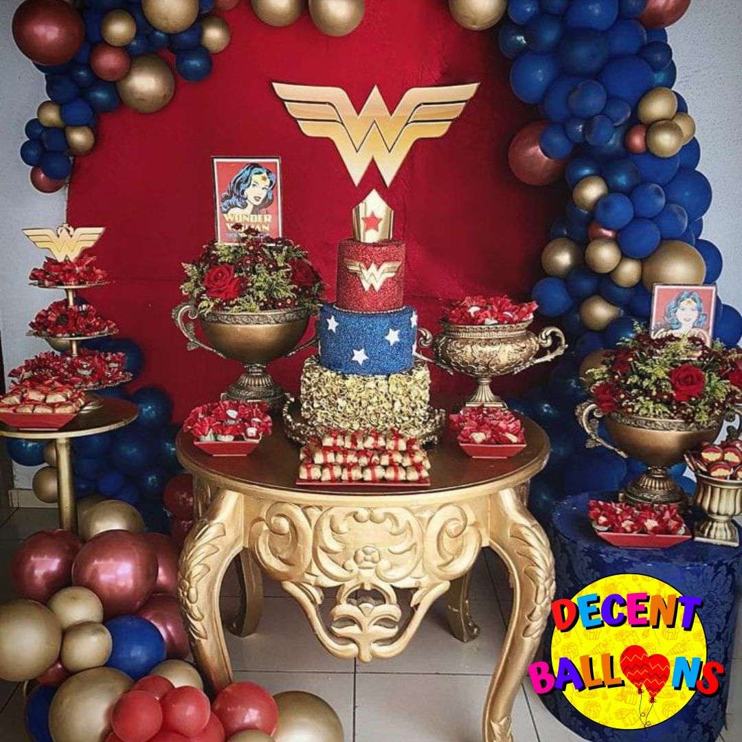 Wonder Woman Birthday Party Decor – Bold & Heroic Celebration Setup