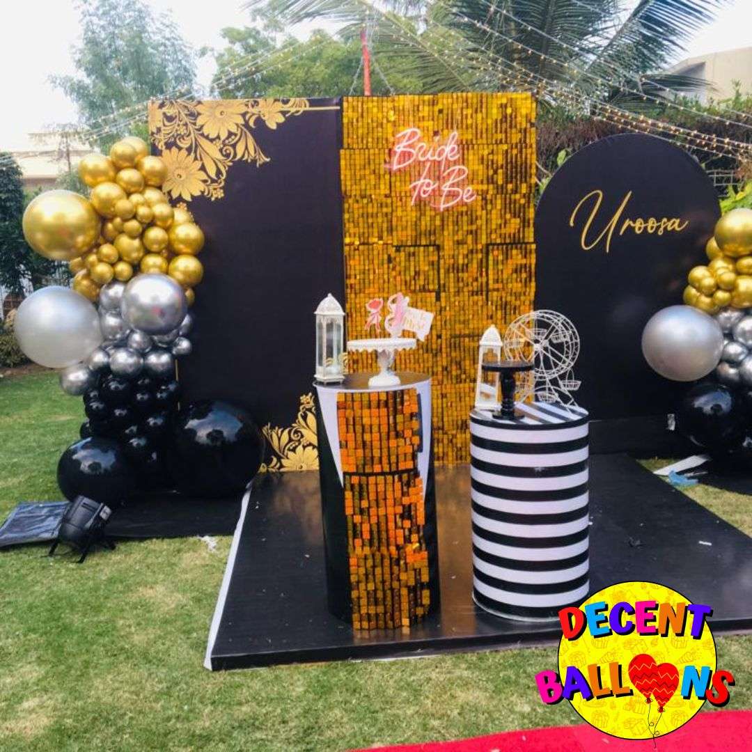 Shimmering Birthday Party Decoration Setup – Sparkling & Elegant Celebration Decor