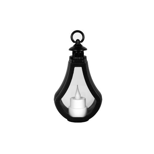 Black Lantern with LED Candle