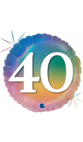 Gradient Foil Balloon – 40th Celebration