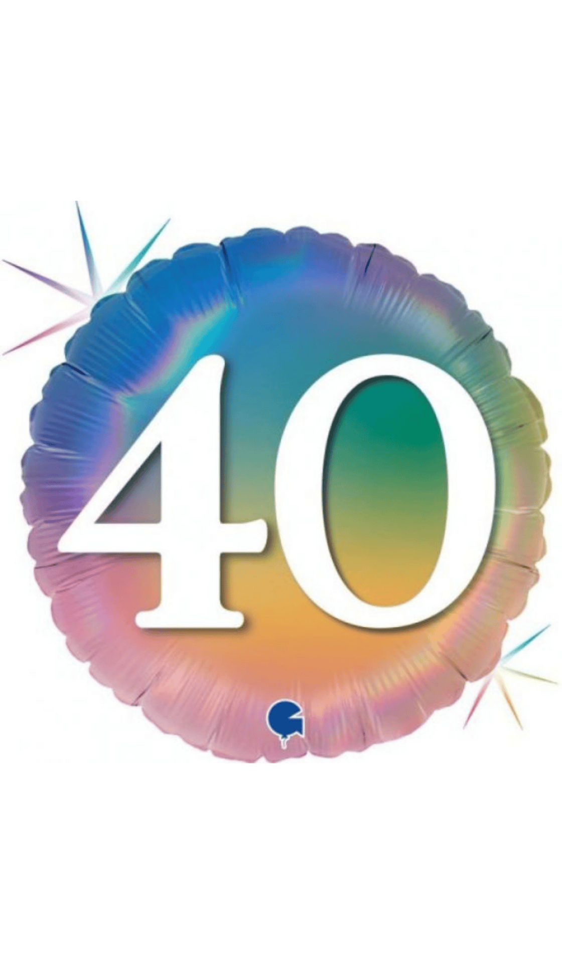 Gradient Foil Balloon – 40th Celebration
