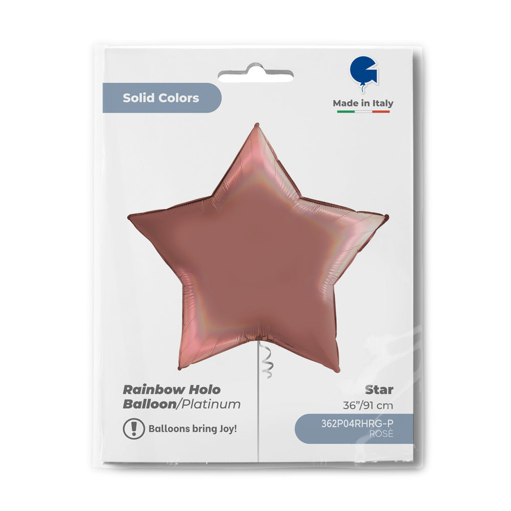 Rainbow Holo Star Foil Balloon
