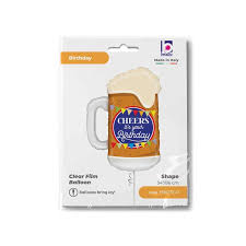Cheers It's Your Birthday Beer Mug Foil Balloon