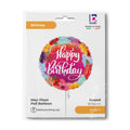 Happy Birthday Floral Foil Balloon