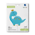 Blue Crowned Dinosaur Foil Balloon