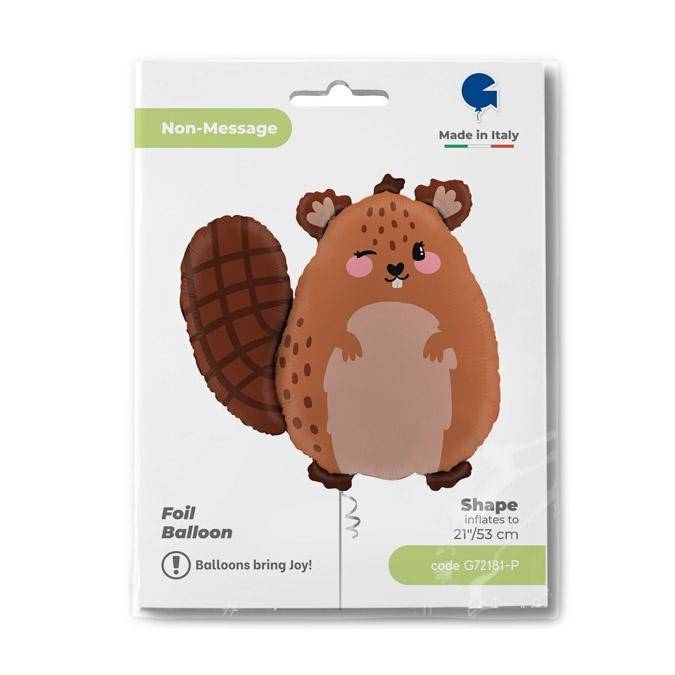 Cute Beaver Foil Balloon and squirrel