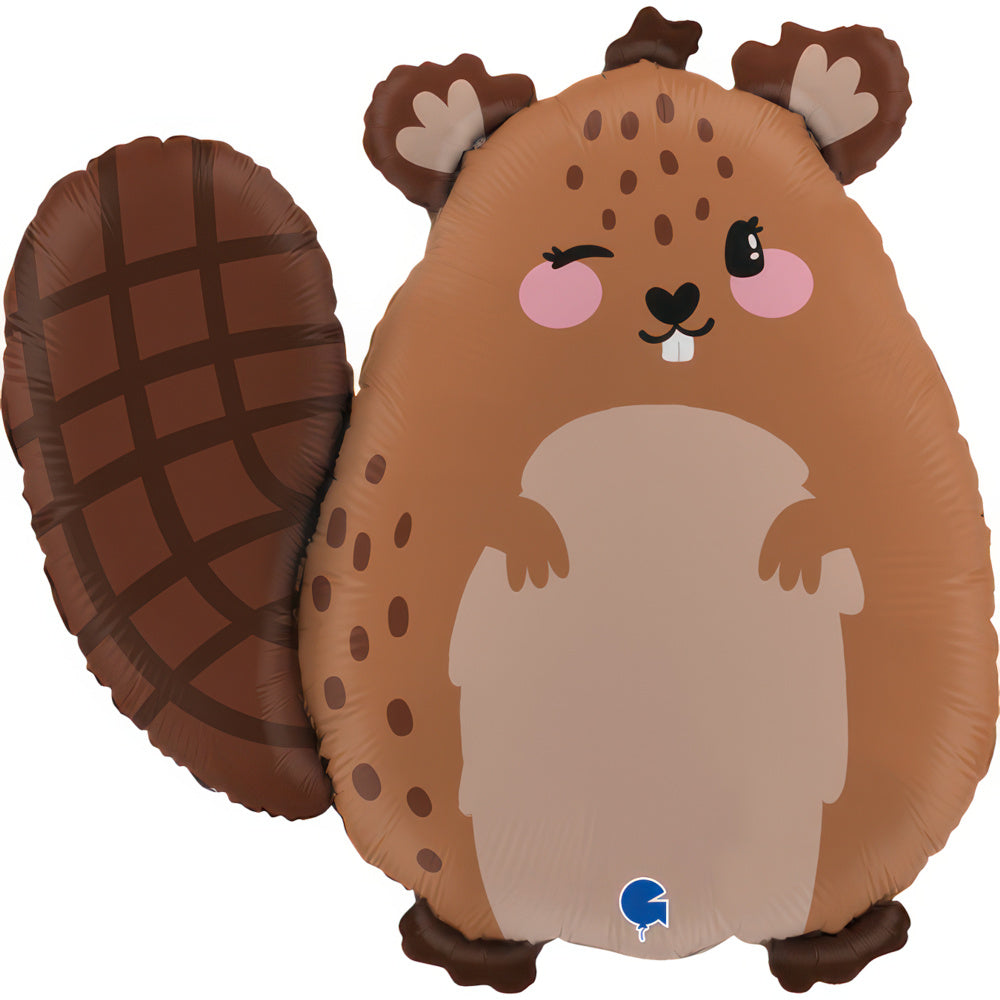 Cute Beaver Foil Balloon and squirrel