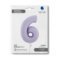 Number 6 Foil Balloon – Lilac Satin Finish