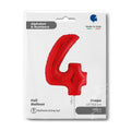 Number 4 Foil Balloon – Red