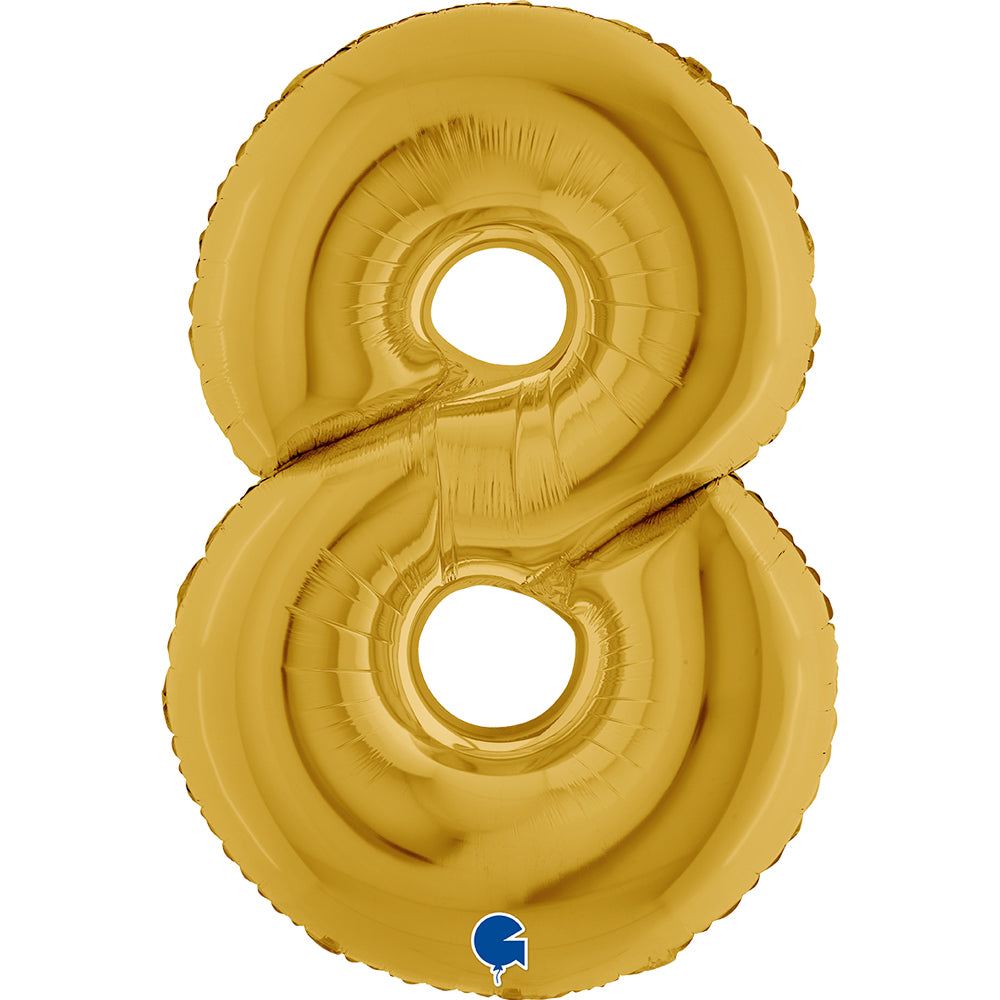 Number 8 Foil Balloon – Gold