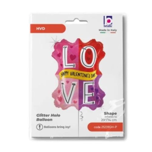 Love Glitter Foil Balloon – Valentine's Special