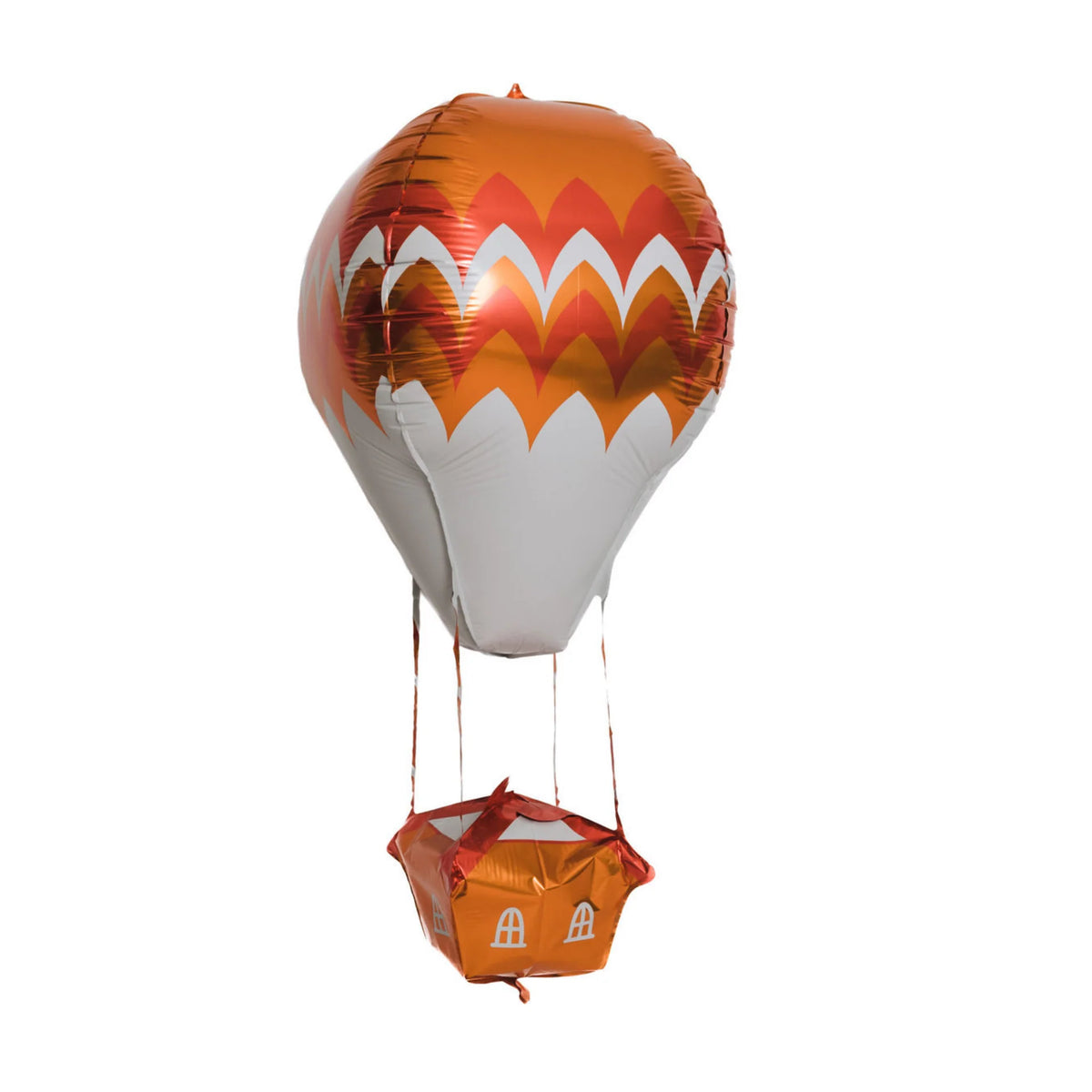 4D Hot Air Balloon Foil Balloon – Orange & Yellow Flame Pattern