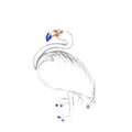 White Flamingo Shape Foil Balloon