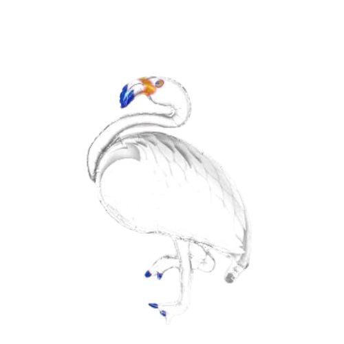 White Flamingo Shape Foil Balloon