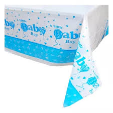 Blue Baby Boy Table Cover – Cute Baby Shower Party Essential