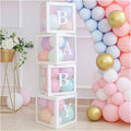 BABY Balloon Display Boxes – White Transparent (4 Pieces)