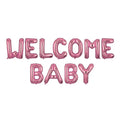 Welcome Baby Pink Foil Balloon Letters