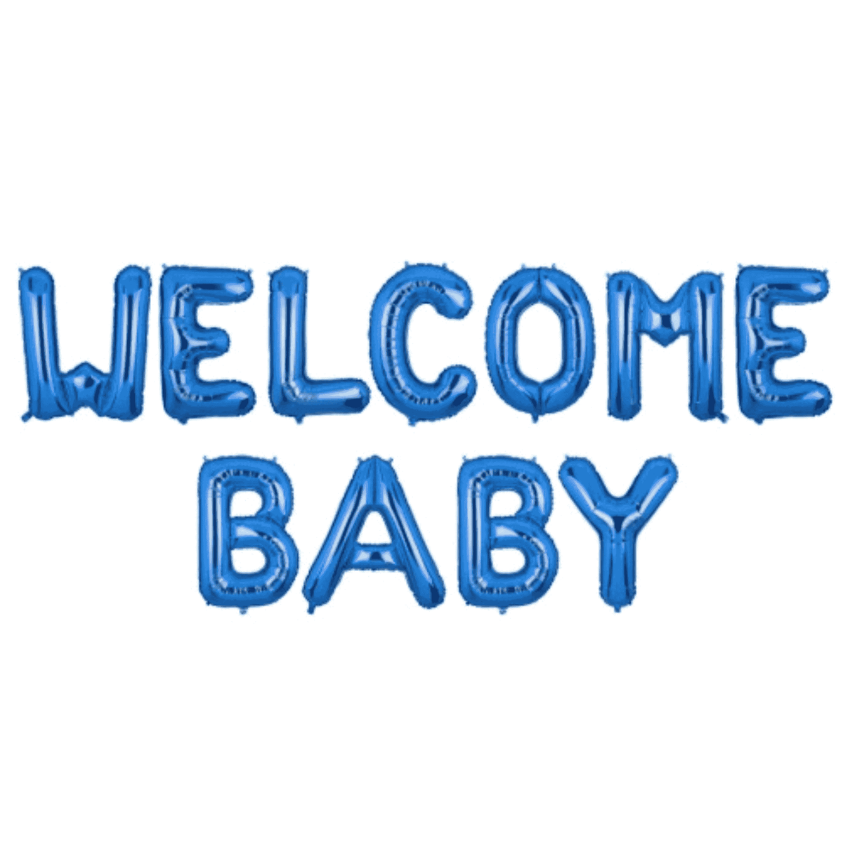 Blue Welcome Baby Letters Foil Balloons