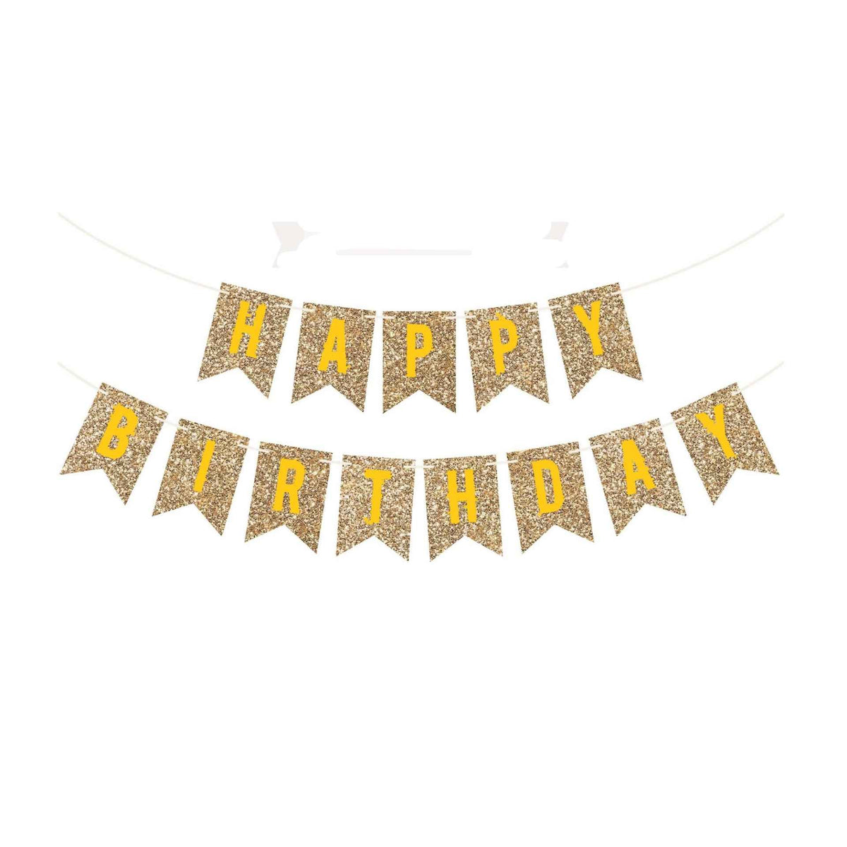 Glitter Happy Birthday Banner
