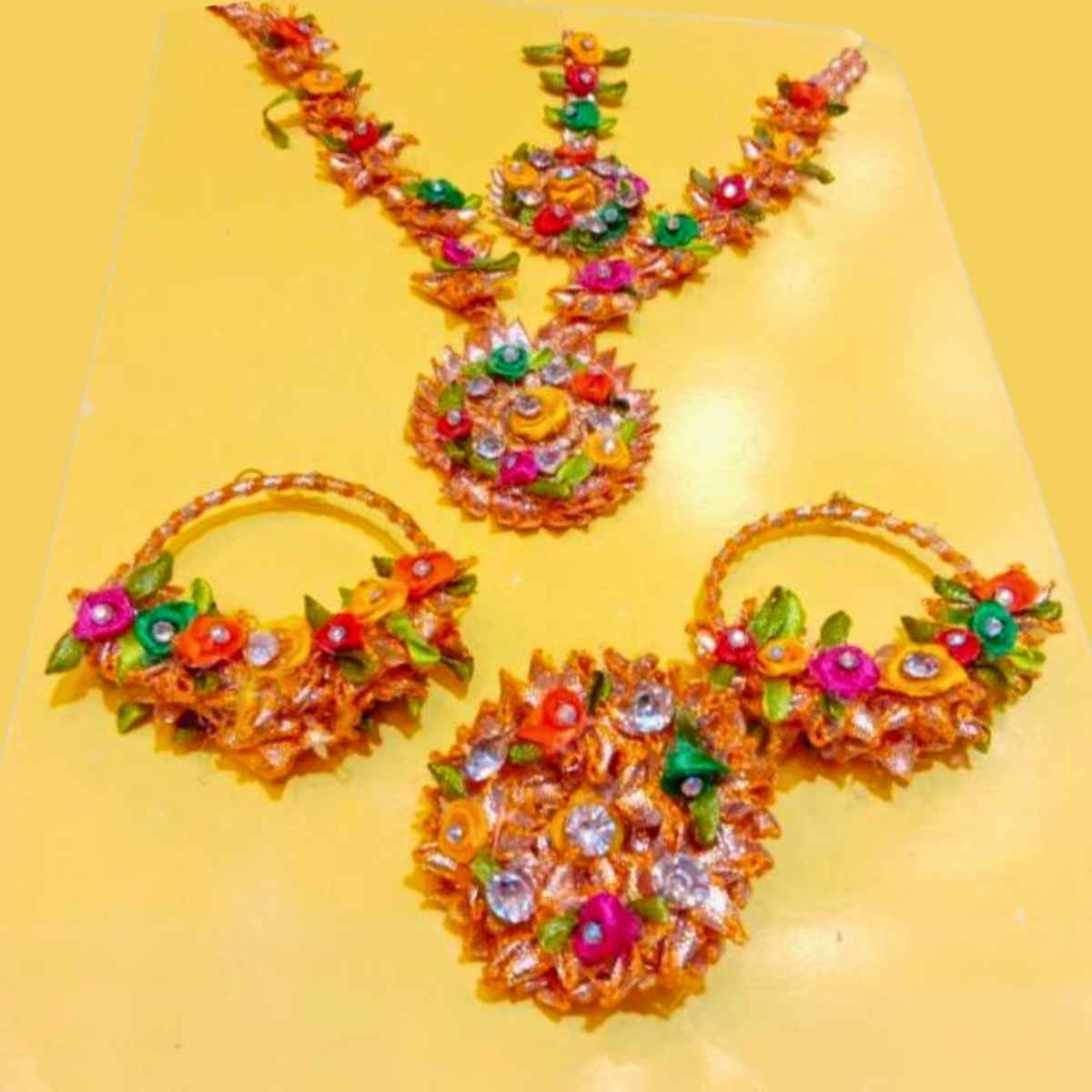 Artificial Handmade Gota Jewelry Set