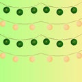 Independence Day Cotton Ball String Lights Set