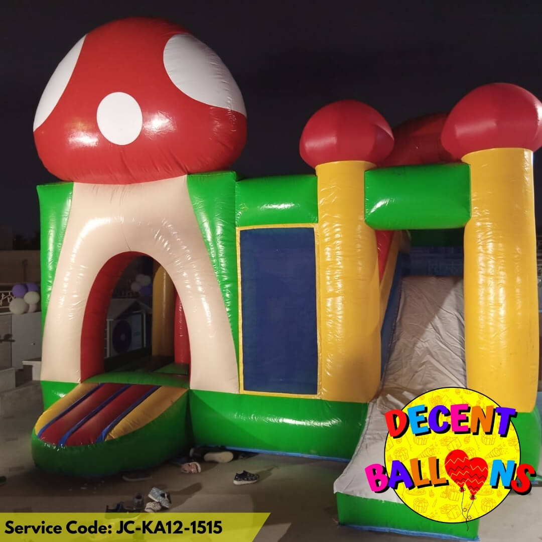 Mushroom Slide Jumping Castle – Rent for Fantasy-Themed Kids’ Parties