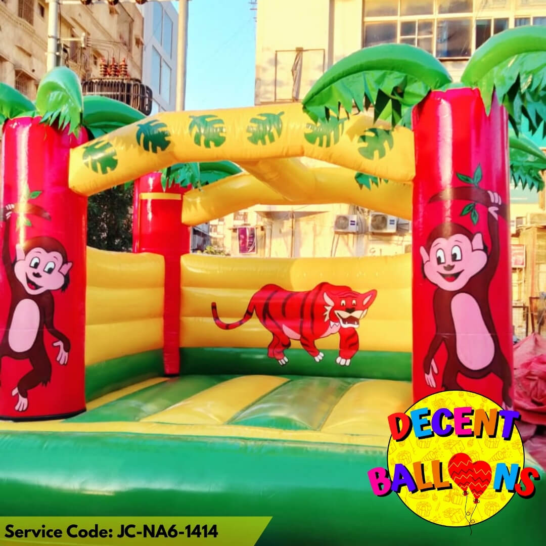 Jungle Animal Bounce House Jumping Castle – Rent for Safari-Themed Kids’ Parties in Karachi