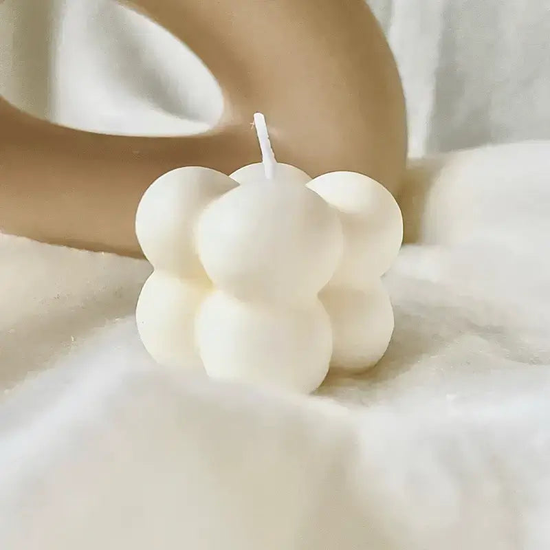 Set of 2 Small Bubble Candles – Minimalist Design
