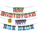 Christmas Holiday Banner – “Merry Christmas and Happy New Year” Festive Hanging Decoration