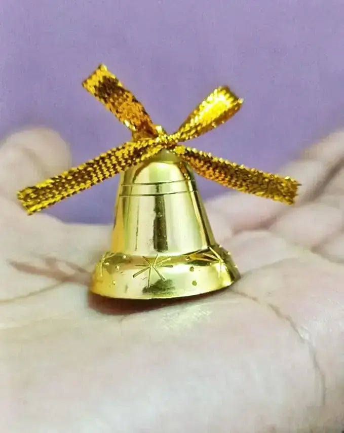 Christmas Golden Bell Ornaments – 12 Piece Hanging Decoration Set