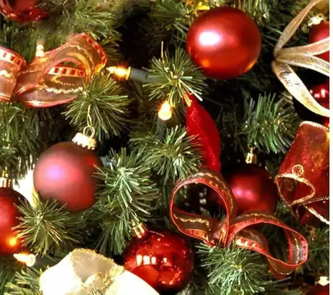 Medium Red Christmas Ball Ornaments – 12 Piece Holiday Decoration Set (Glossy, Matte & Glitter Finish)