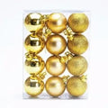 Small Golden / Silver / Red Christmas Ball Ornaments – 12 Piece Holiday Decoration Sets (Glossy, Matte & Glitter Finish)