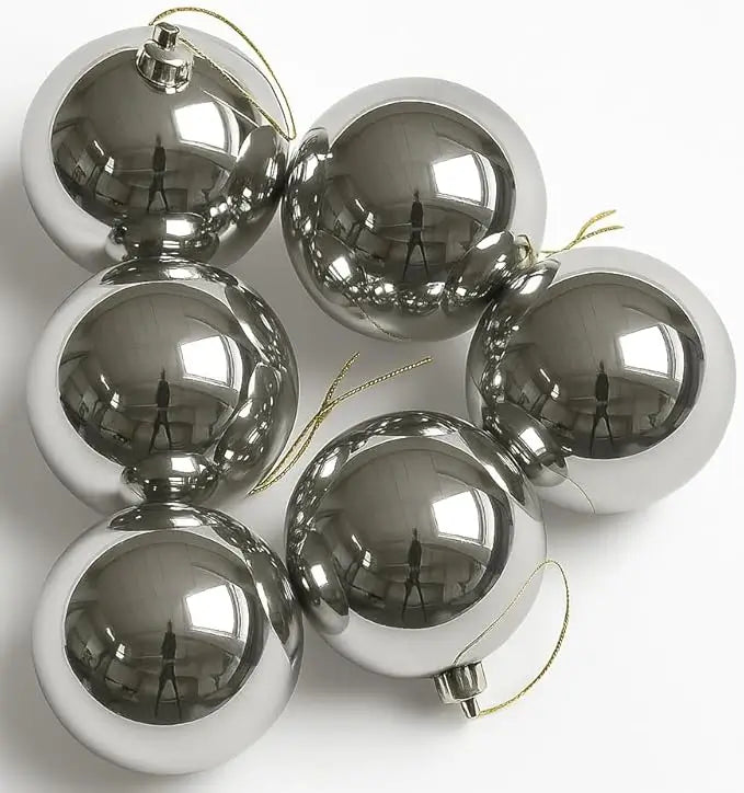 XL Blue / Red / Golden / Silver Christmas Ball Ornaments – 6 Piece Holiday Decoration Sets (Glossy, Matte & Glitter Finish)