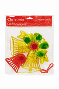 Golden Decorative Christmas Bell Ornament – Single Piece Holiday Decoration with Bow & Star