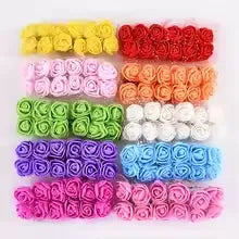 2 cm Artificial Rose Flowers Wedding Bride Bouquet Silk Foam Home Decor Rose Flowers – 24 Piece