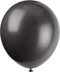 Jet Black Latex Balloons – 10 Inch (Pack of 20)