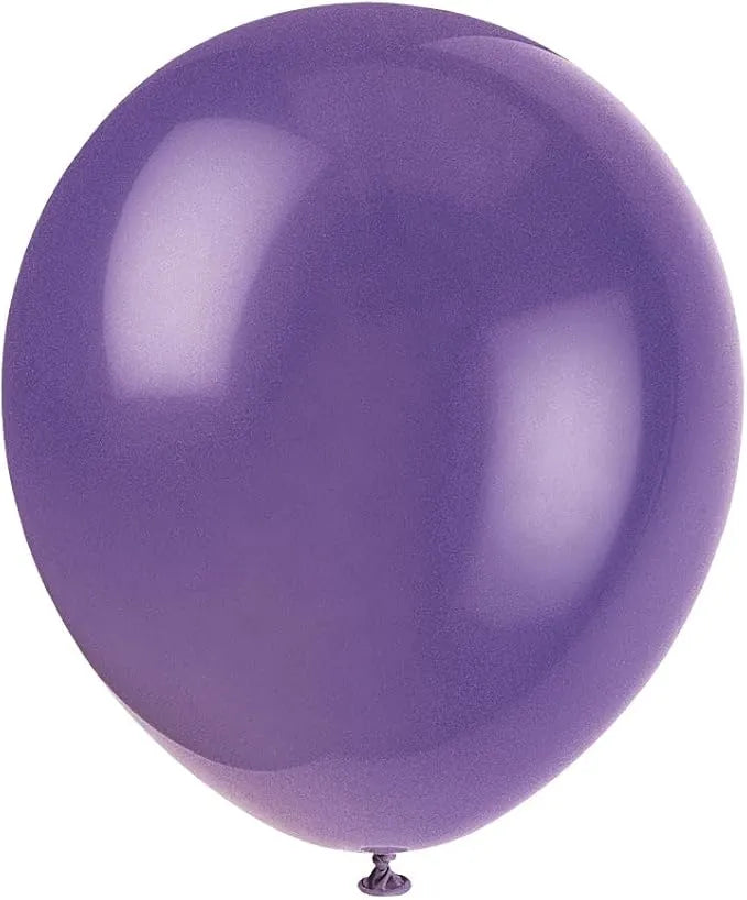 New Purple Latex balloons 10 In. 20 Pcs.