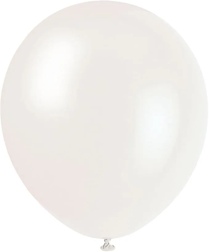 White Latex balloons 10 In. 20 Pcs.