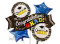 Graduation Party Congratulations Helium Foil Balloon Set – 5 Piece Celebration Décor